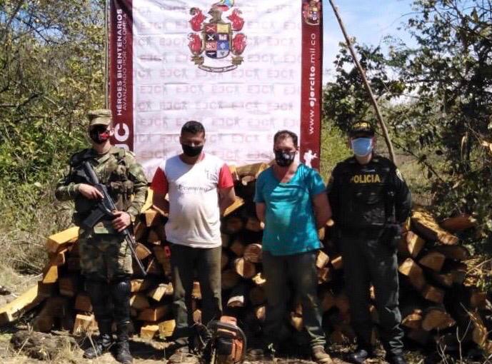 La deforestación es un delito. Dos capturados en Gigante.