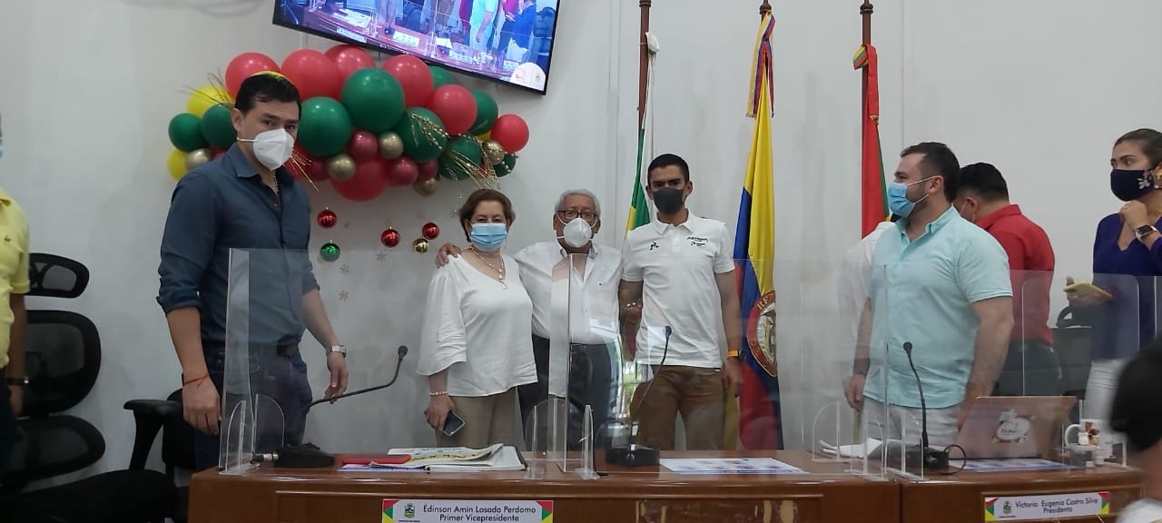 Concejo de Neiva exalta al ciclista laboyano Harold Tejada.