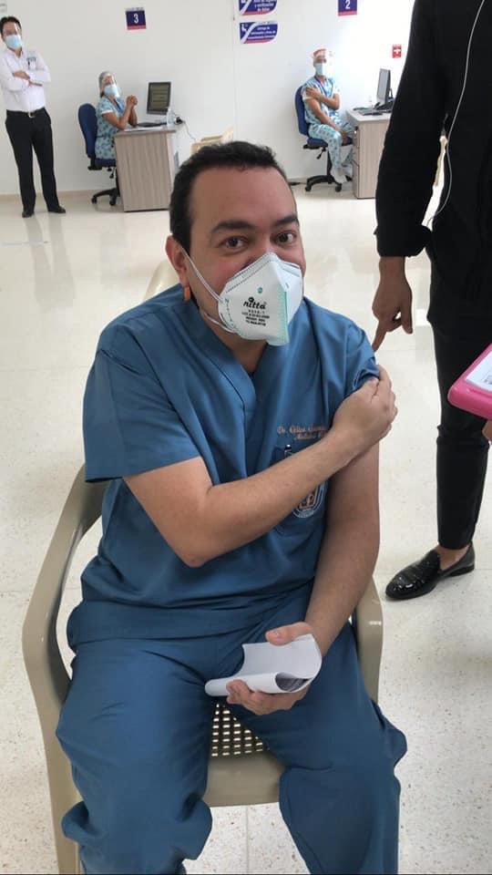 Primer vacunado en el Huila contra Covid 19.
